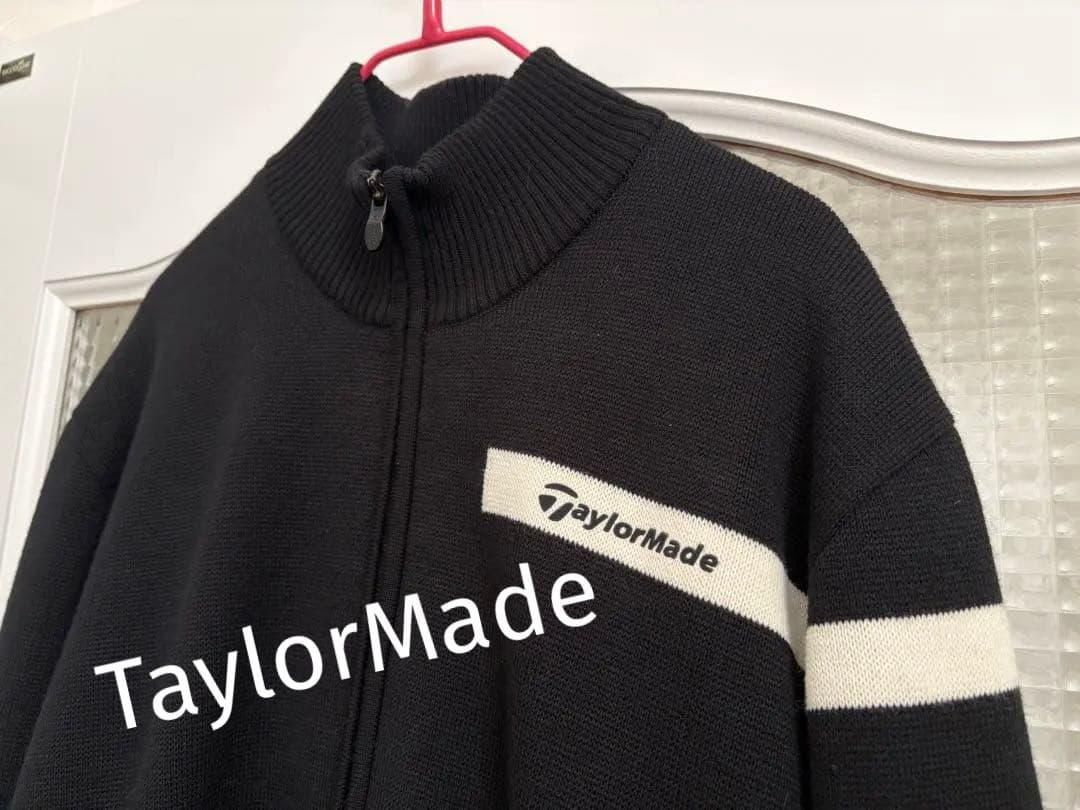 TaylorMade ブラック　ジップアップニットゴルフジャケット