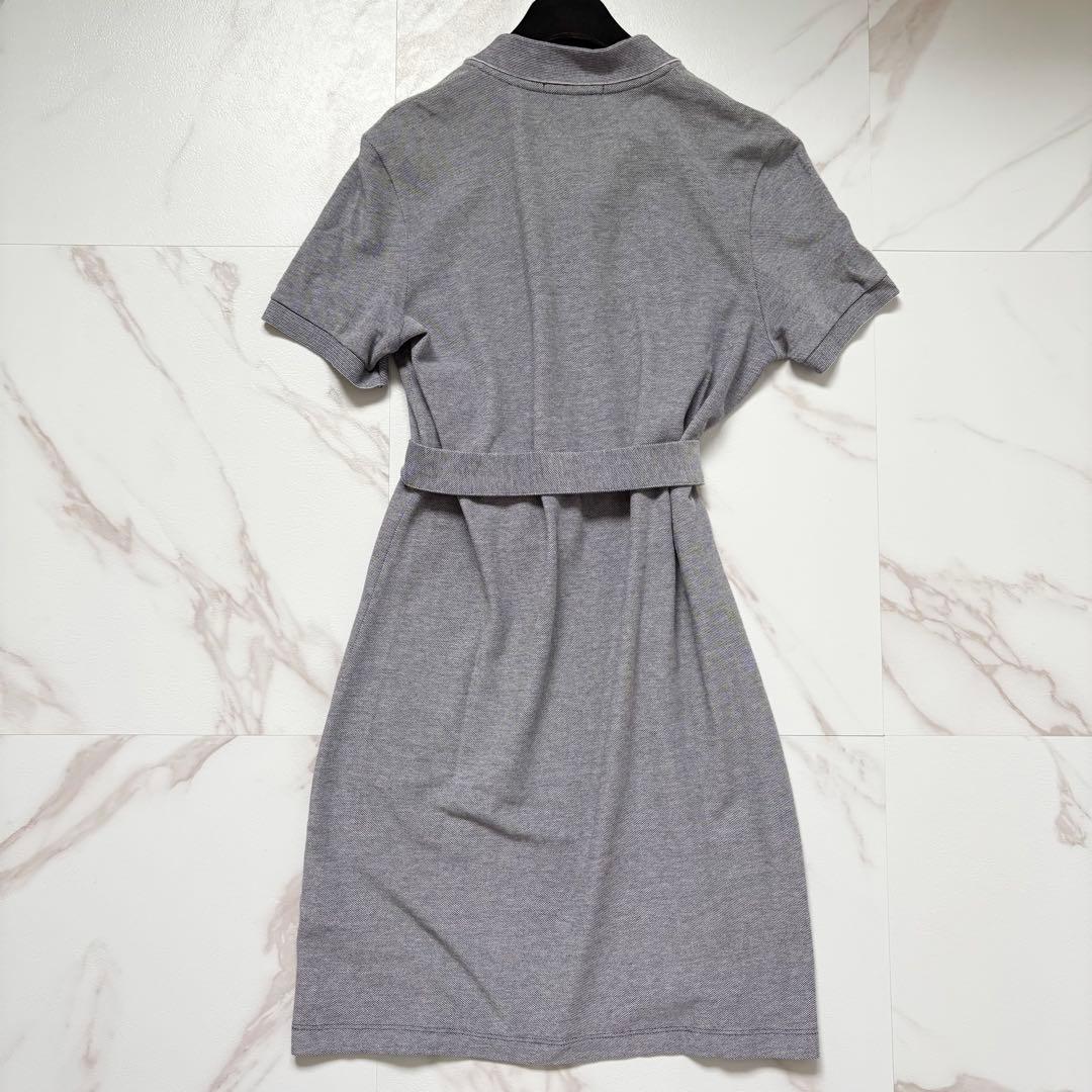 美品♡LACOSTE ラコステ 鹿の子 ポロシャツワンピース ベルト付 40