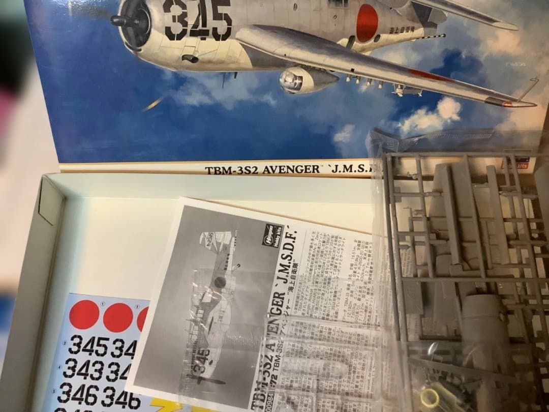 TBM3 アベンジャー 1/72 プラモデル 3種類　ハセガワ他　海自デカール