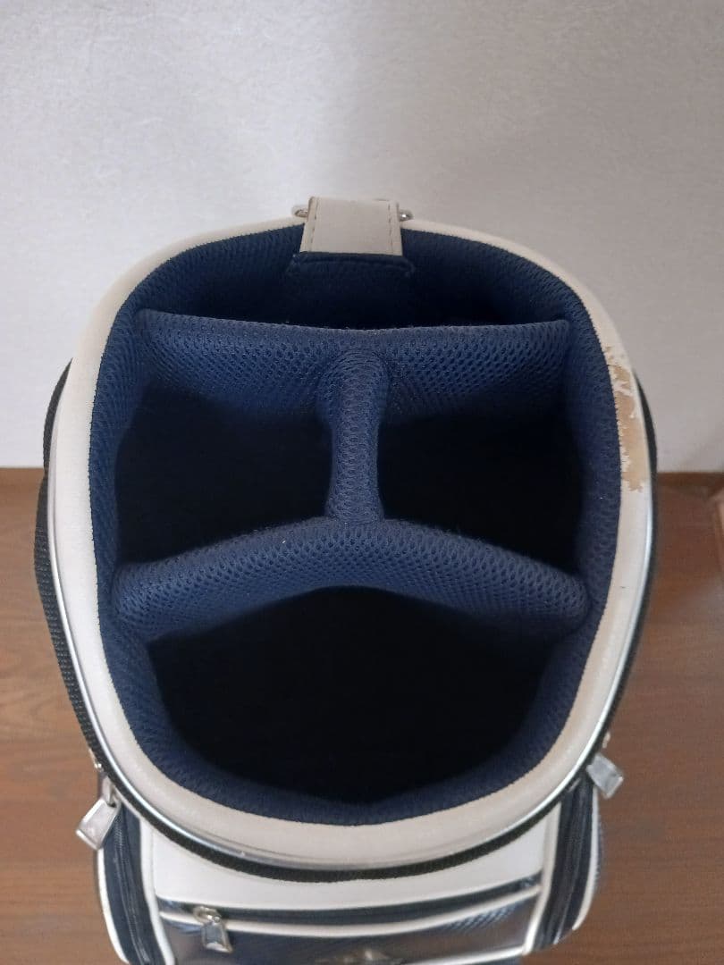 adidas キャディバッグ ホワイト/ネイビー