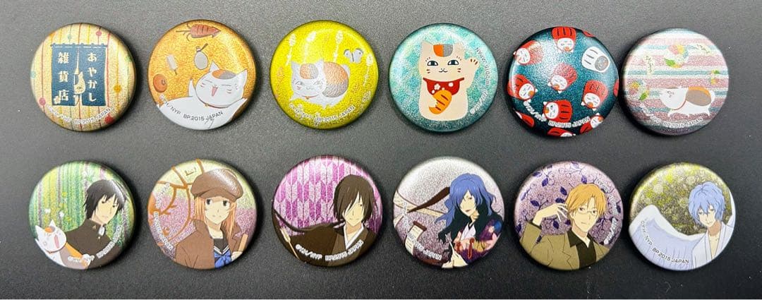 夏目友人帳 一番おみくじ 缶バッジ 12個セット