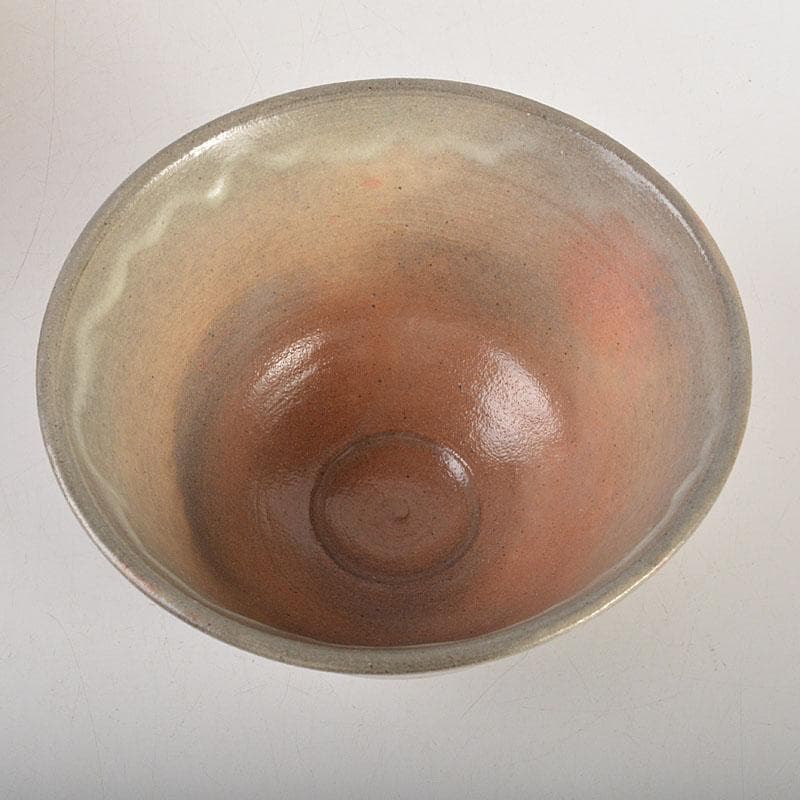 茶道具　信州岩井堂焼　古賀無量作　粉吹茶碗　蓋二重箱　共箱　Ｃ　6801