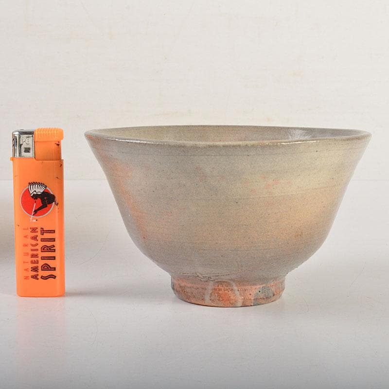 茶道具　信州岩井堂焼　古賀無量作　粉吹茶碗　蓋二重箱　共箱　Ｃ　6801