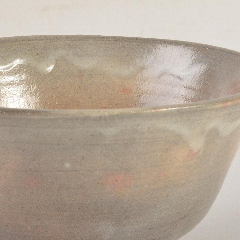 茶道具　信州岩井堂焼　古賀無量作　粉吹茶碗　蓋二重箱　共箱　Ｃ　6801