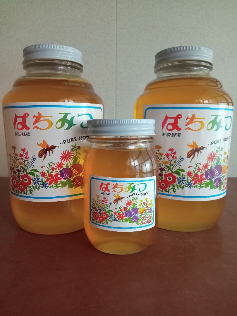 国産百花蜂蜜2400g×2と600g