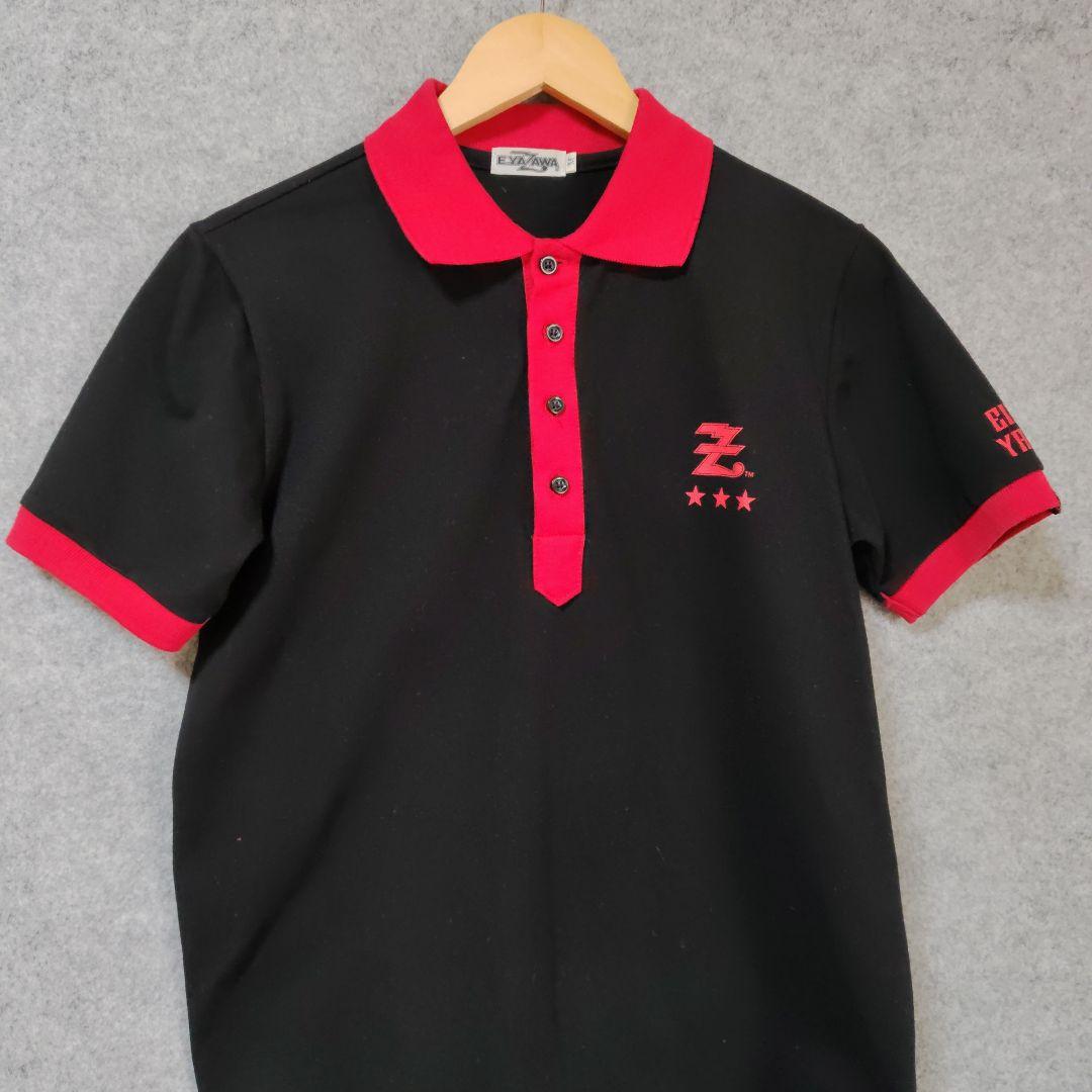 ✨矢沢永吉 E.YAZAWA 黒赤ポロシャツ 半袖 レディース