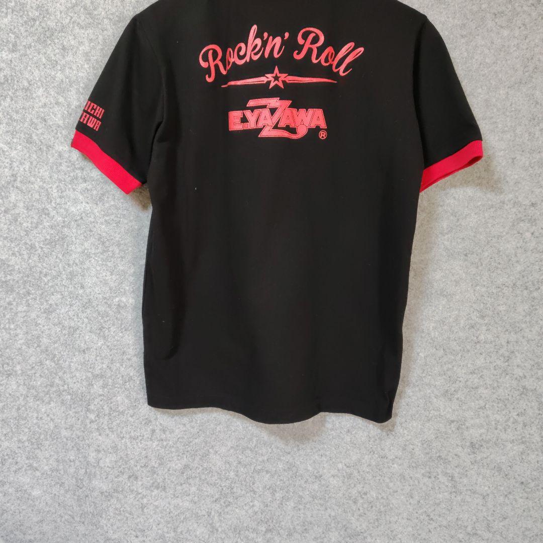 ✨矢沢永吉 E.YAZAWA 黒赤ポロシャツ 半袖 レディース