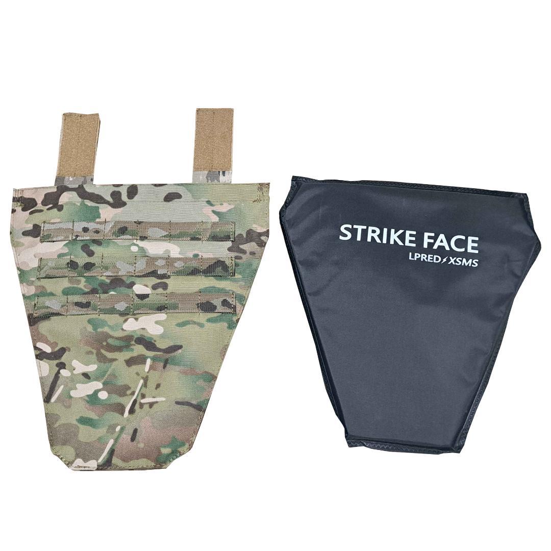 B プレキャリ用 実プレート入りグローインアーマー マルチカム迷彩 NIJ 3A