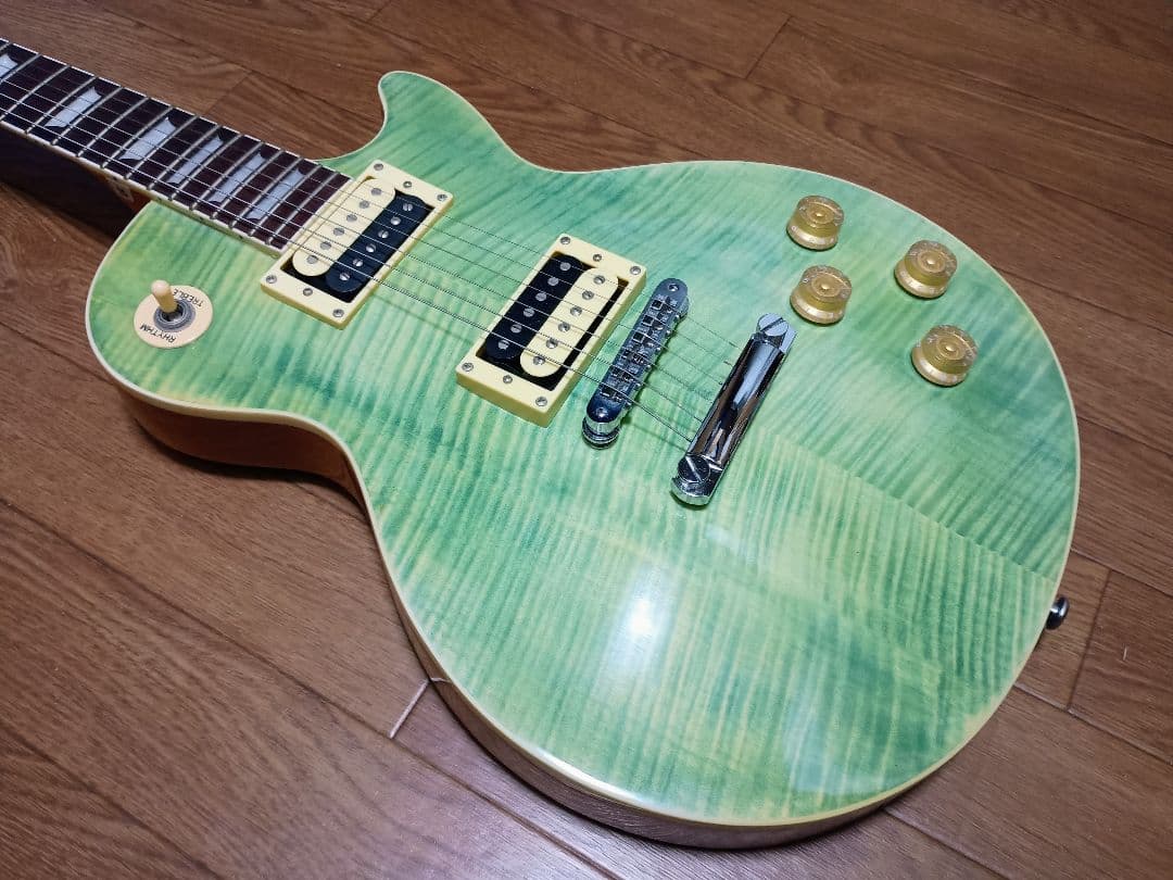 (訳あり) レスポールタイプ エレキギター グリーン
