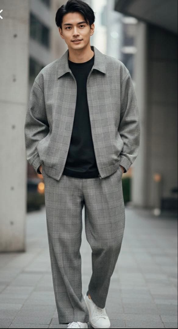 ジーユー GU ブルゾンジャケット　ワイドスラックス　上下セットアップ　新品