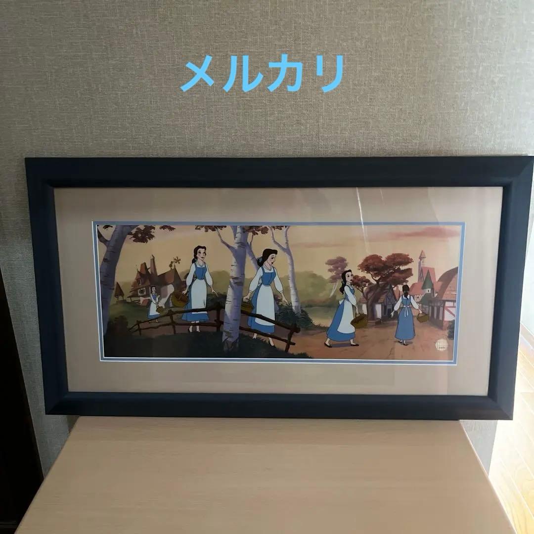 ディズニー　セル画　美女と野獣(ベル) 1991年　スタジオシール付き