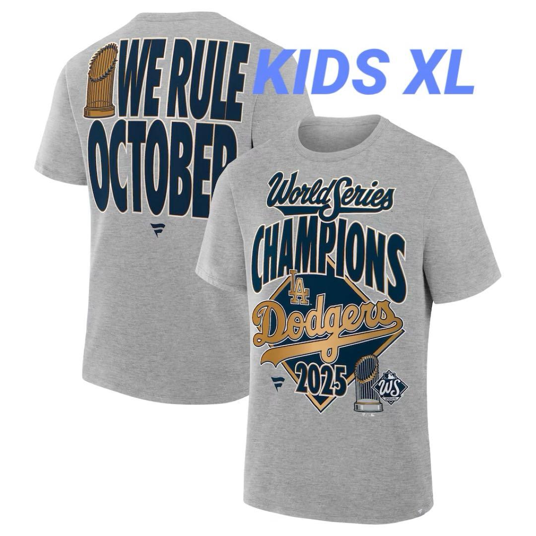 ドジャース公式2025ワールドシリーズ優勝記念Tシャツ XL (女性Mサイズ)