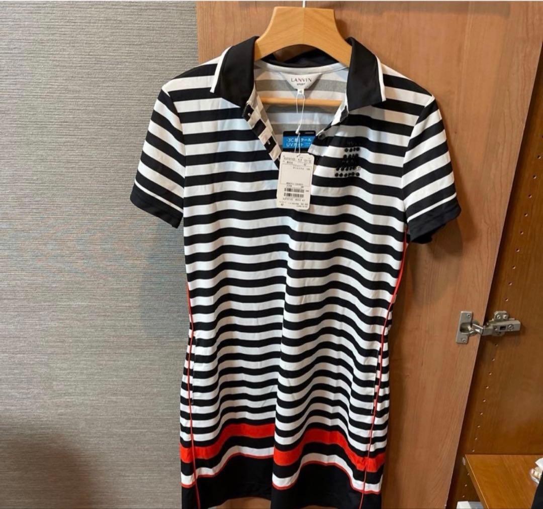 新品未使用 LANVIN ストライプ ポロワンピース