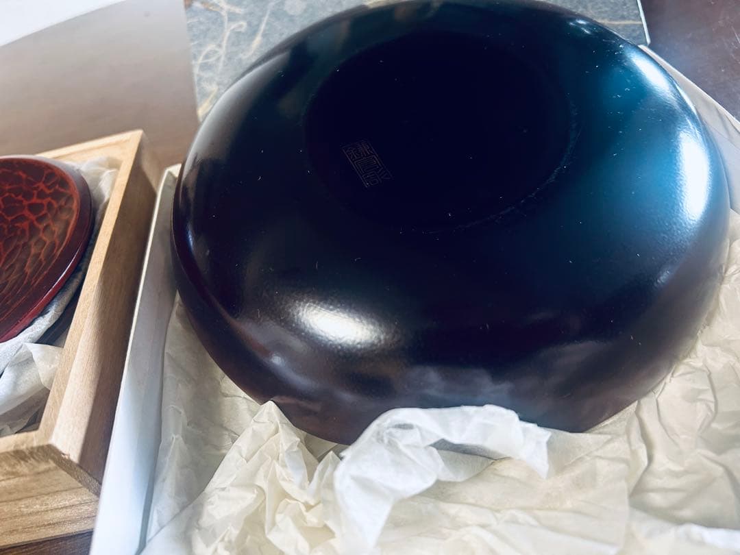 鎌倉彫　陽堂（ようどう）　梅花ボウル1個　銘々皿5客セット