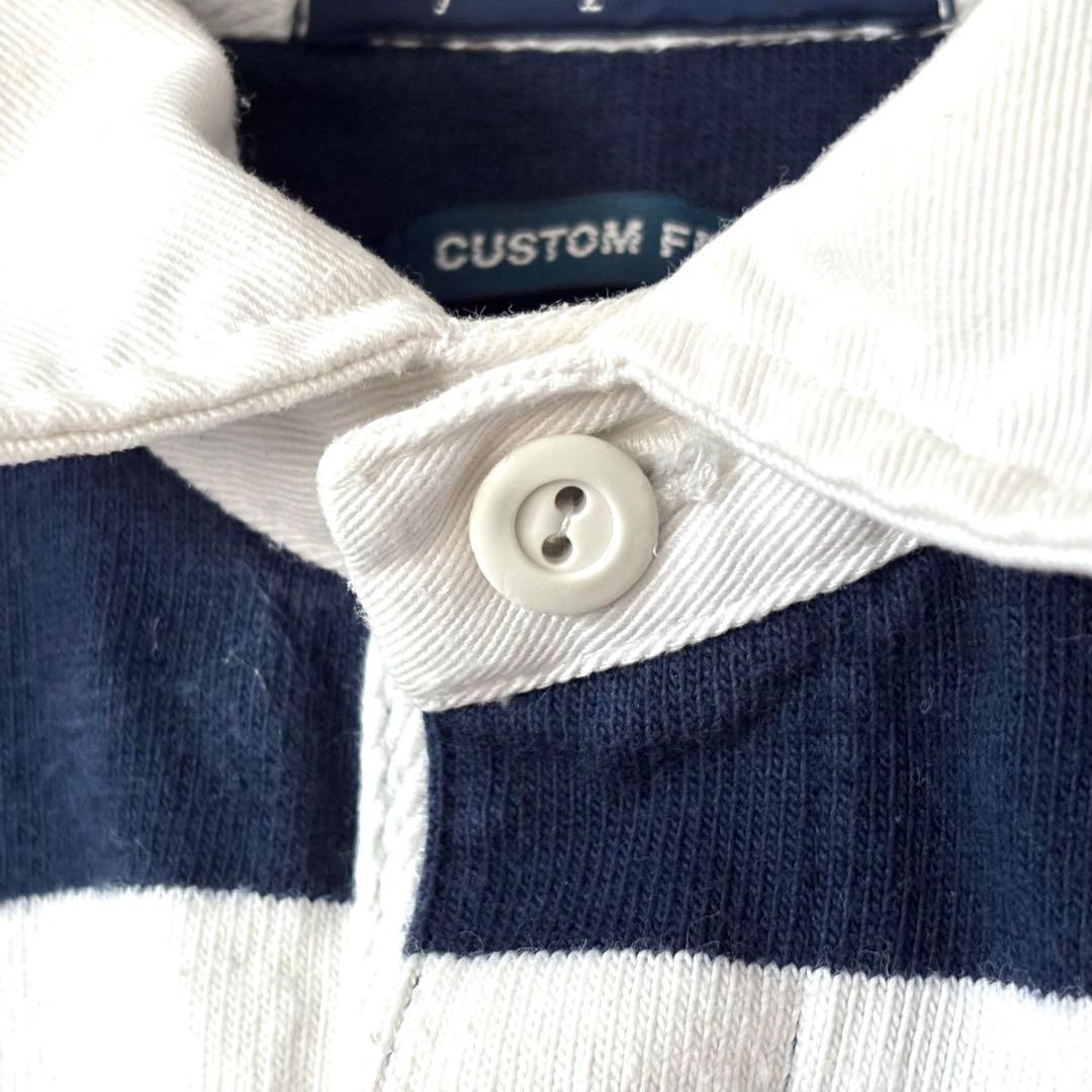 【最高デザイン！】90's ラルフローレン ラガーシャツ 太ボーダー 好配色