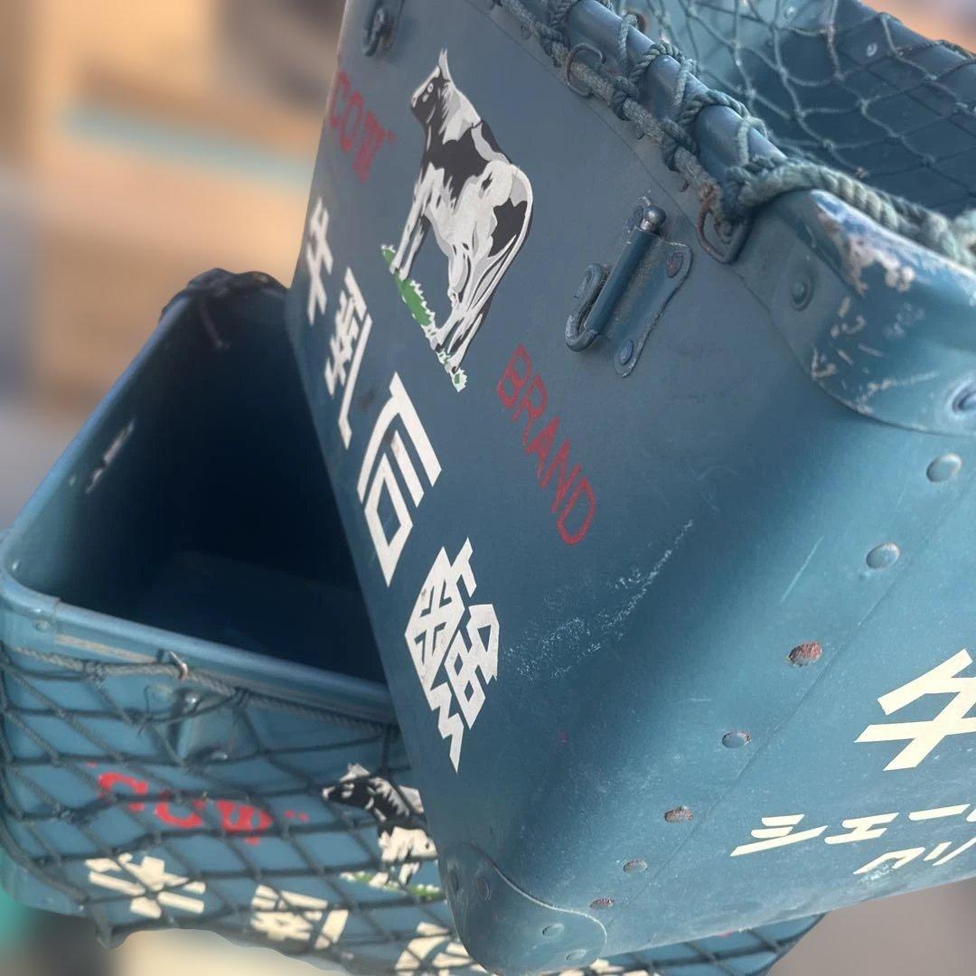 アンティーク雑貨　昭和レトロ　ぼて箱　牛乳石鹸