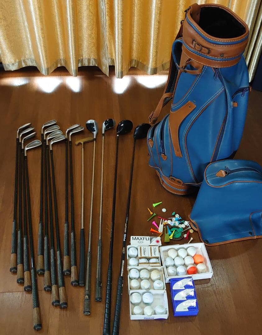 希少　左レフティ　ゴルフクラブ フルセット男性用　ゴルフセット1式+キャデバッグ