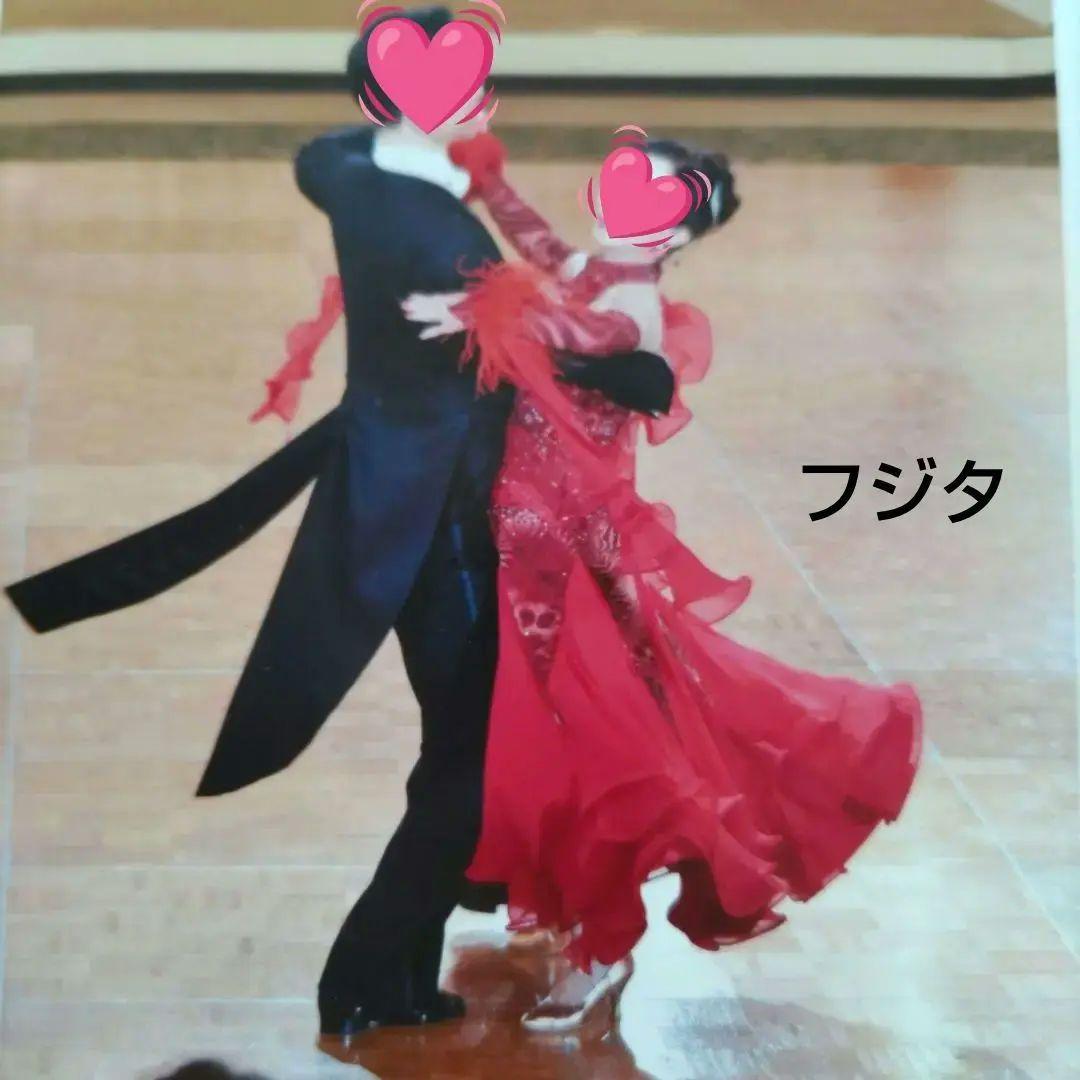 社交ダンスドレス　スタンダードドレス　フジタ　日本製　Sサイズ　スワロフスキー