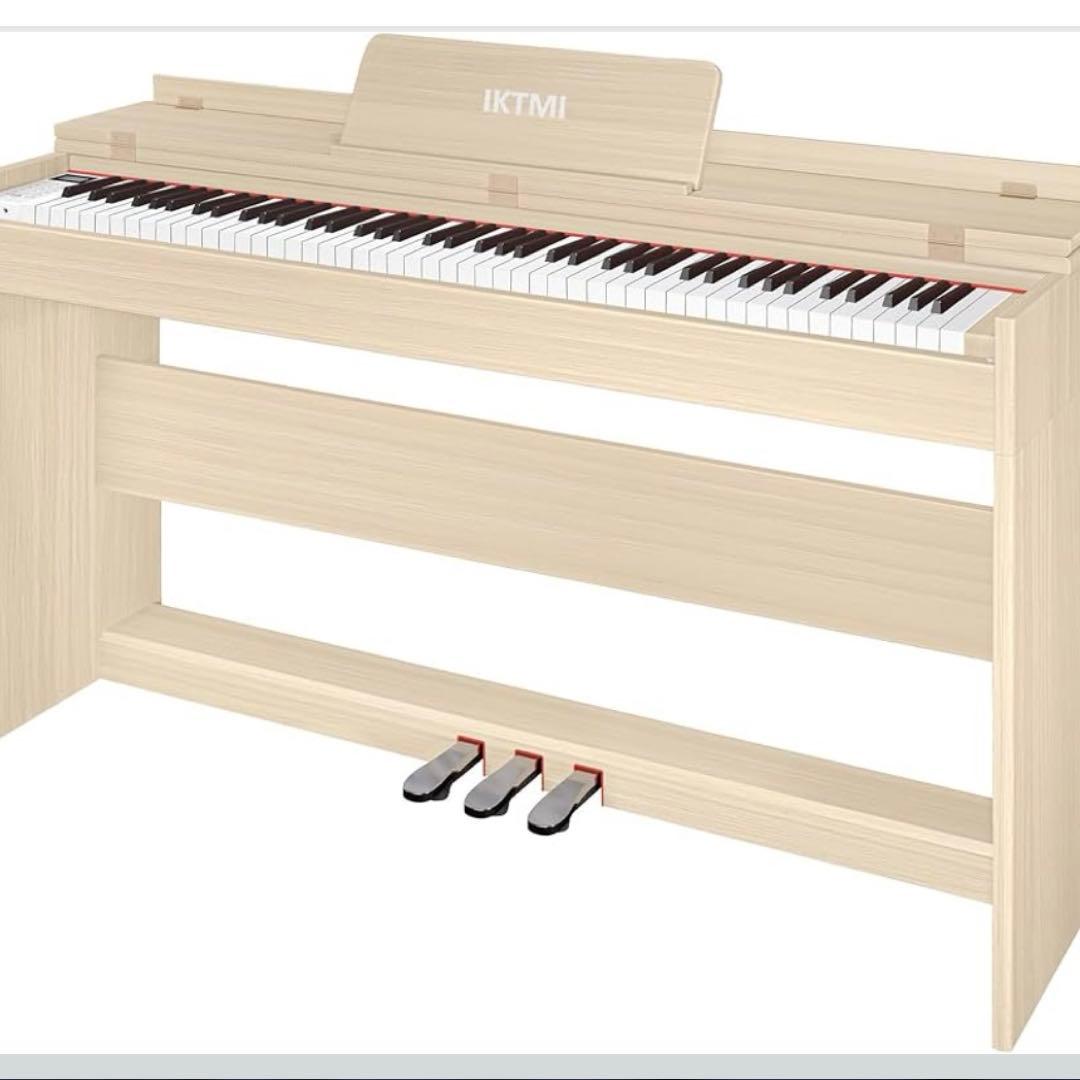 IKTMI 電子ピアノ 88鍵盤 ハンマーアクション鍵盤 木製 ピアノ 88鍵