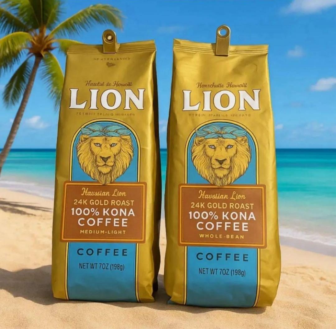 ライオン コナコーヒー 100% 豆タイプ　2袋