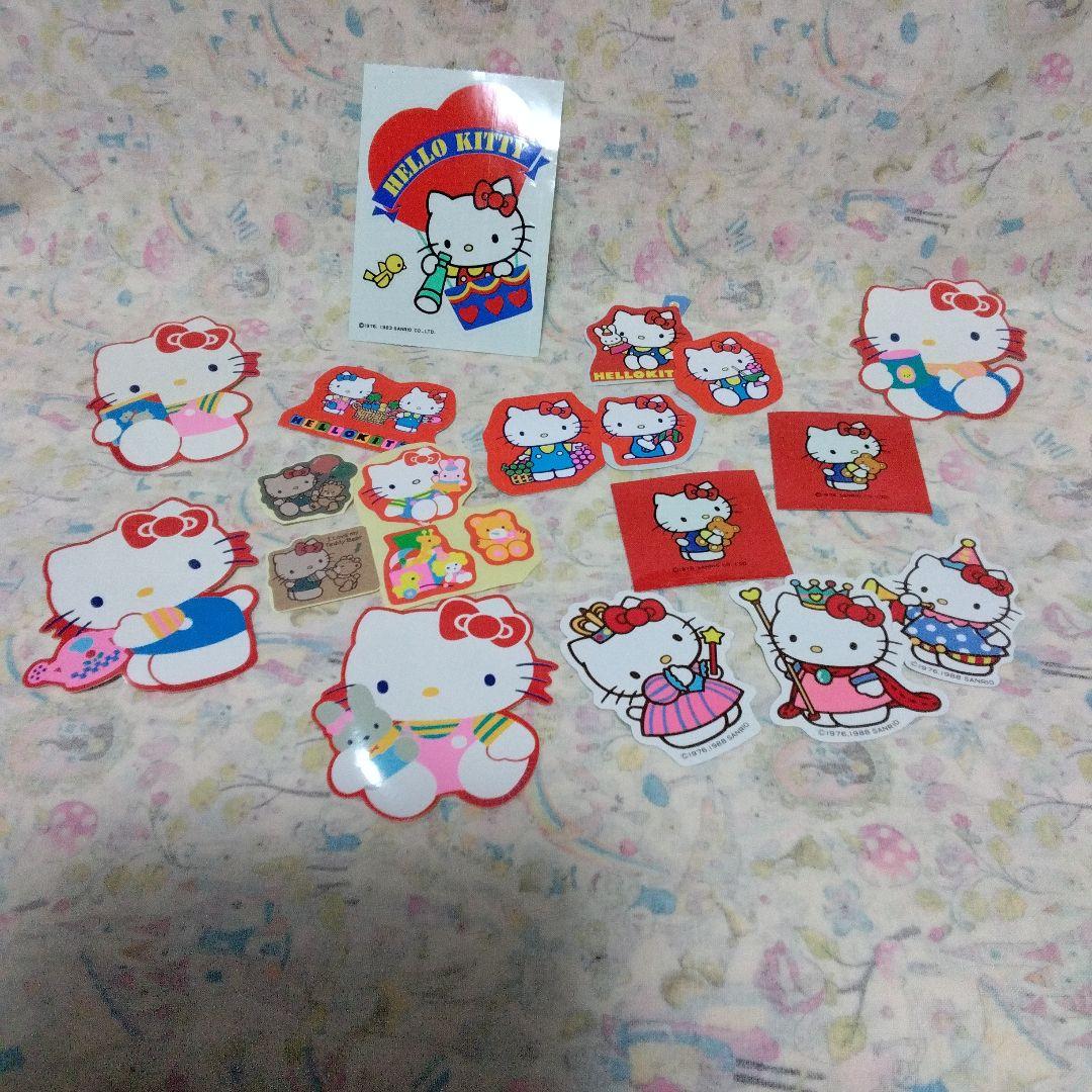 未使用　昭和レトロ　ハローキティ　ダイカットシール