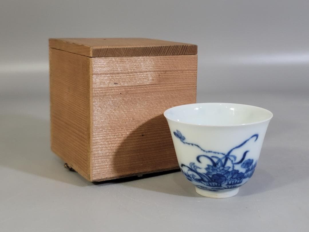 中国 青花花鳥 碗 盃 DT447