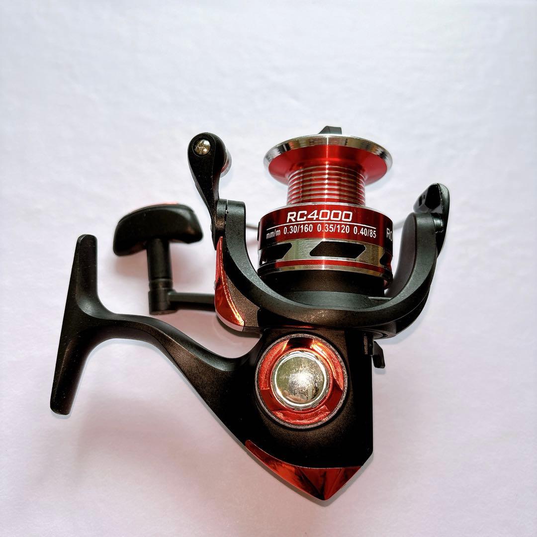 スピニングリール RC4000 レッド 釣りリール フィッシング アウトドア