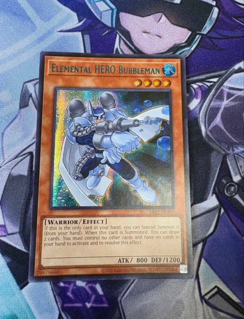 美品　遊戯王　泰亜版　E・HERO バブルマン ブルーシークレット