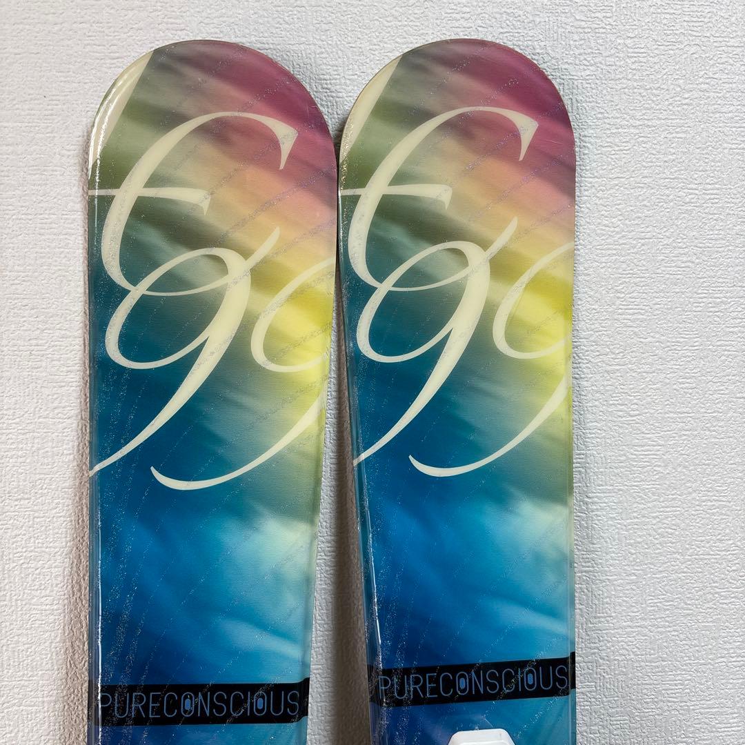 ピュアコンシャス　99cm レディースファンスキー　ショートスキー板　工具不要