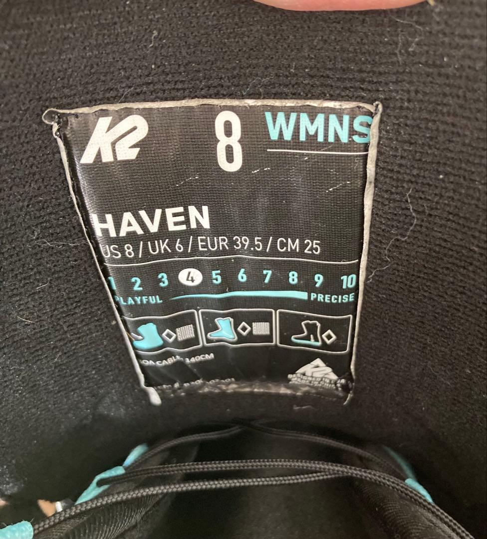 美品K2 Havenスノーボードブーツ25㎝(足のサイズ23.５〜24オススメ)