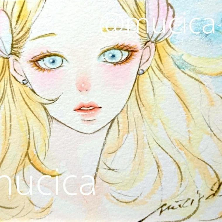 専用 手描きイラスト《 sunshine 》水彩画 人魚 マーメイド オリジナル