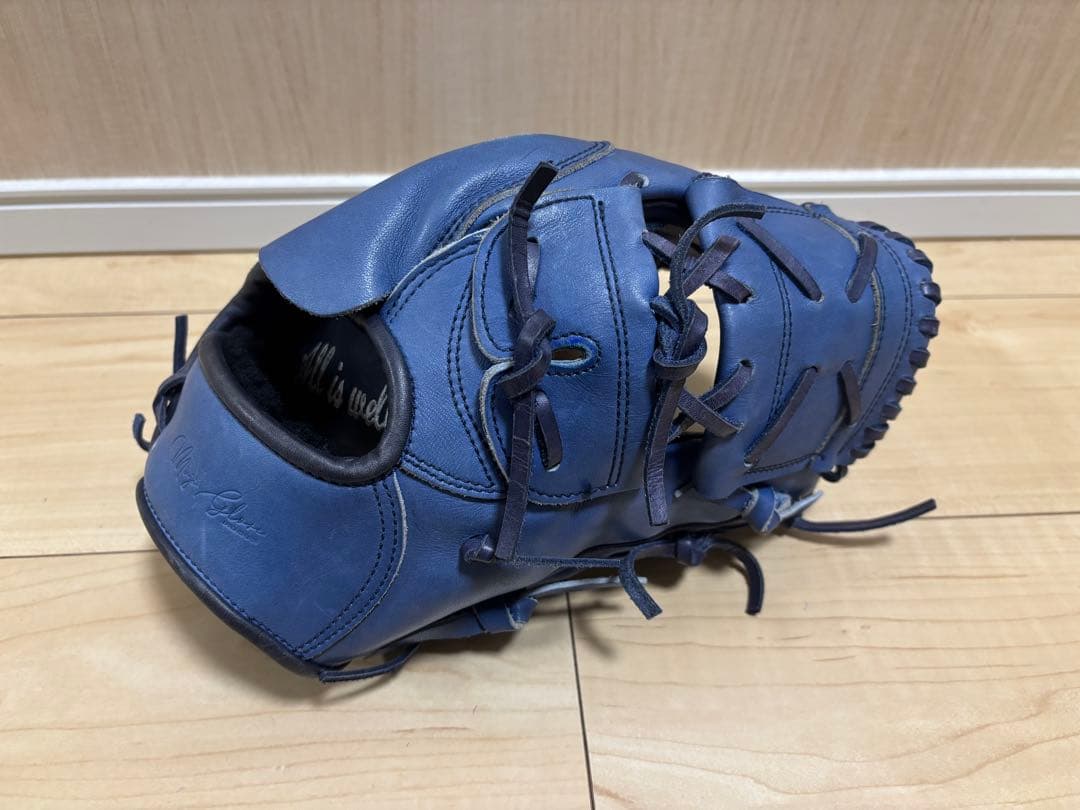 青色 軟式グローブ All is well