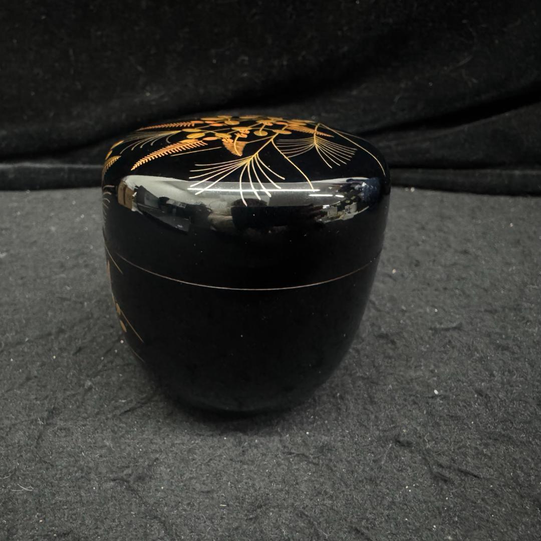 茶道具　天野策地 造　水の椿　金蒔絵　希少　無形文化財　棗
