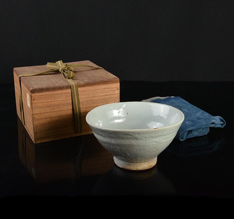 朝鮮美術　李朝　高麗白磁　鉢　碗　時代箱　V　R4447