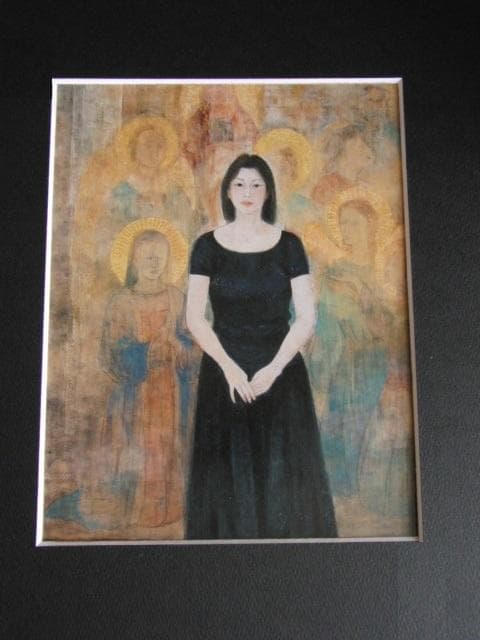 北尾かおり、【遥】、希少な額装用画集より、状態良好、新品額装付