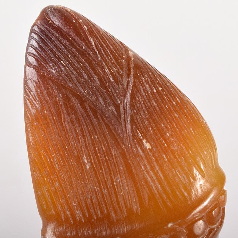 中国　玉石彫刻　筍　根付　C　7932E