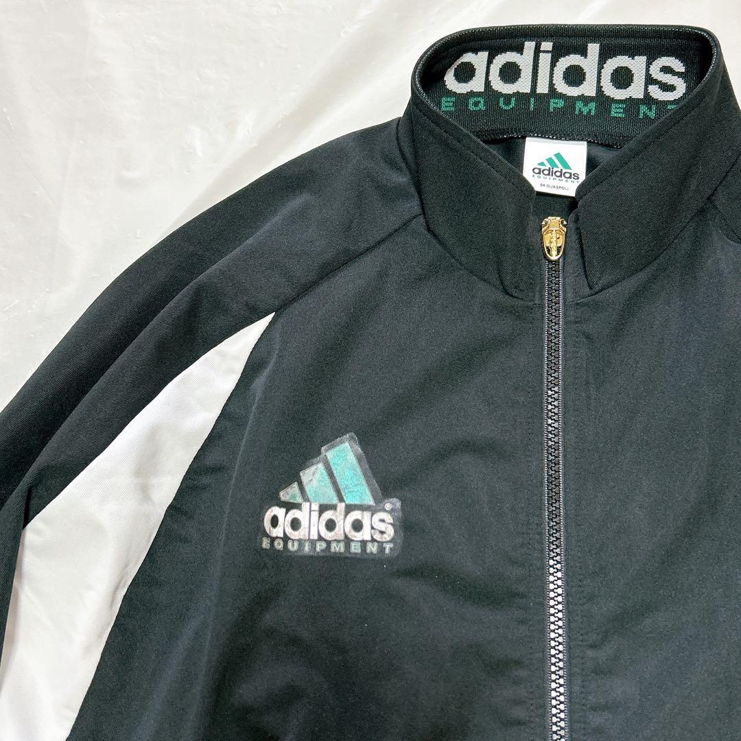 【希少】90s adidas EQUIPMENT ジャージ 上下 L ブラック