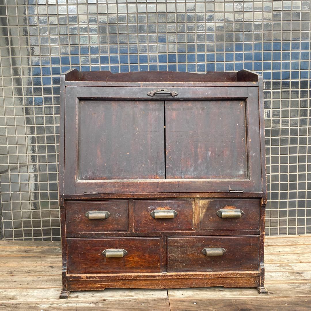 大正 時代物 ライティングビューロー 古民家 古家具 骨董品