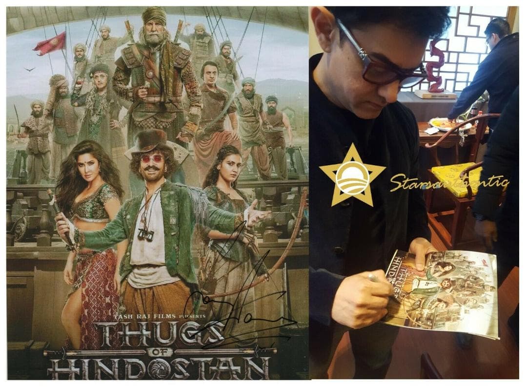 直筆サイン入り写真 アーミル・カーン 俳優/フレームなし/SA鑑定済