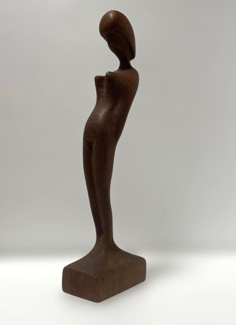 アルネバッセ ArneBasse 木製 抽象彫刻 裸婦像 オブジェ デンマーク