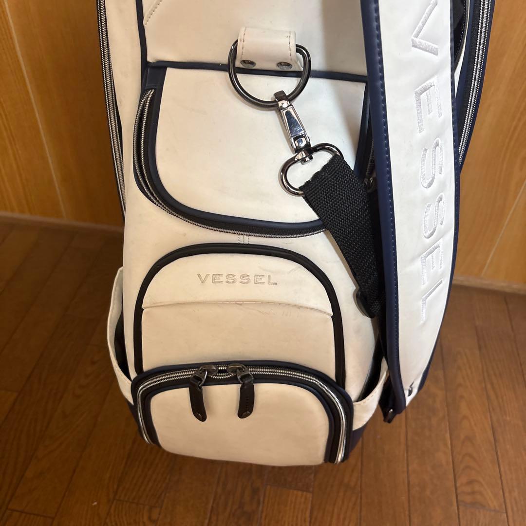 Vessel キャディバッグ ホワイト/ブラックLux Cart JP 9型