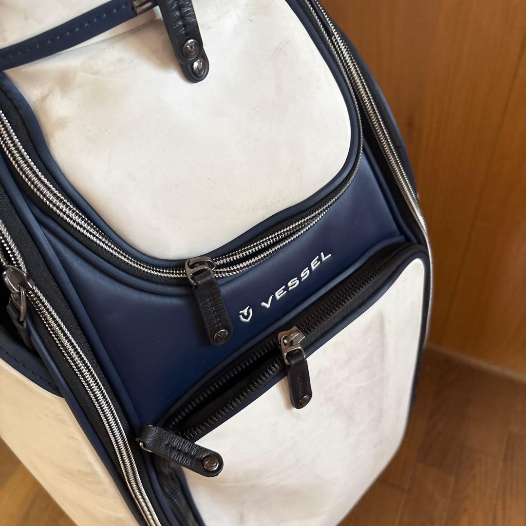 Vessel キャディバッグ ホワイト/ブラックLux Cart JP 9型