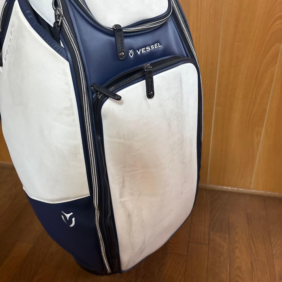 Vessel キャディバッグ ホワイト/ブラックLux Cart JP 9型