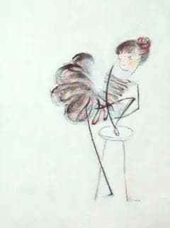 油絵 絵 絵画 インテリア F4-040414 人物 可愛い女の子 バレエ