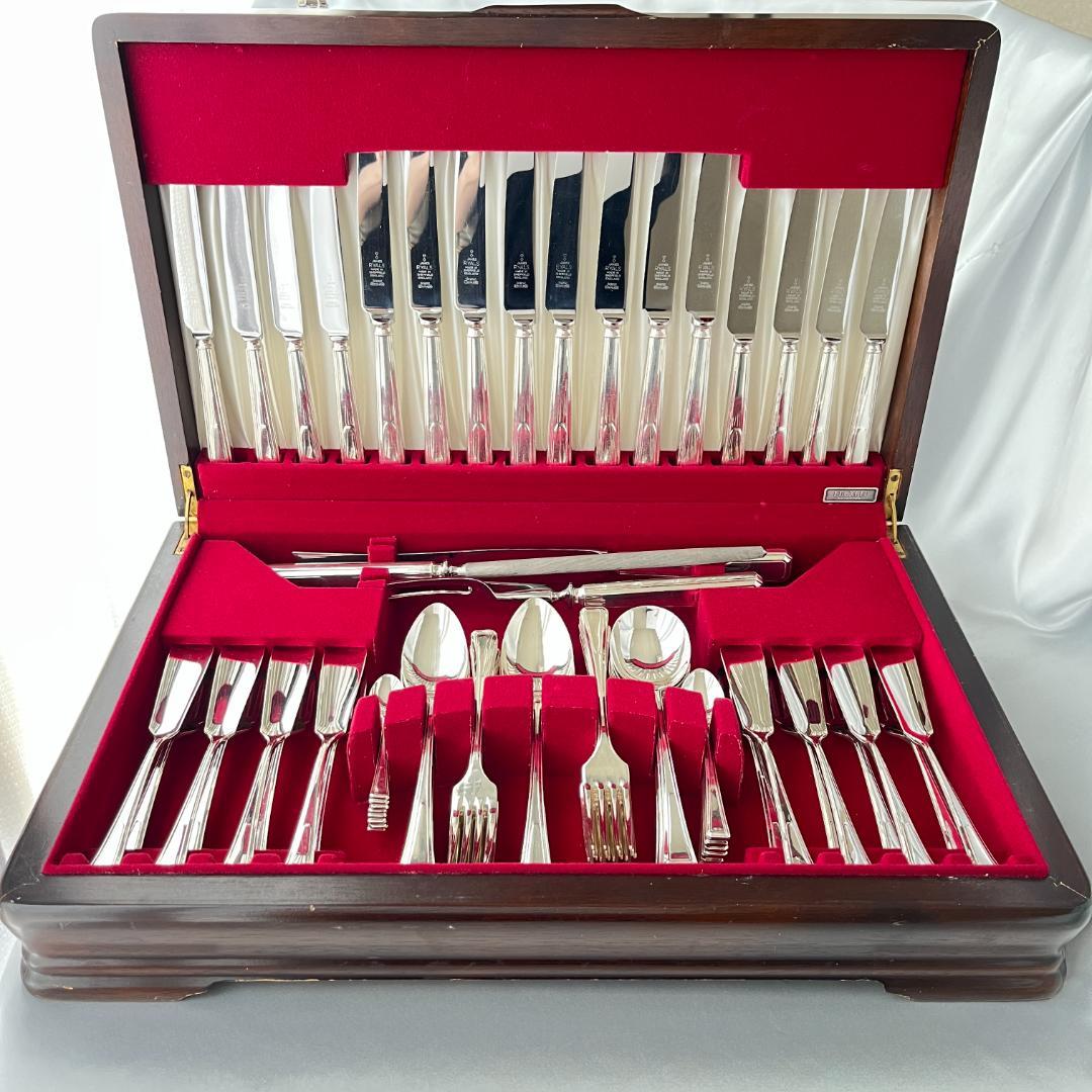 【James Rayls】 アールデコ ディナーフルセット 8名用87本組