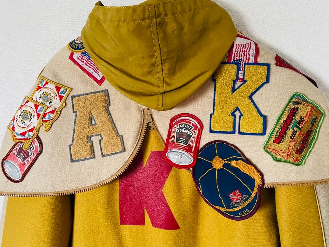 カールヘルム　オールスターワッペン　フード付きベンチコート　スタジャン