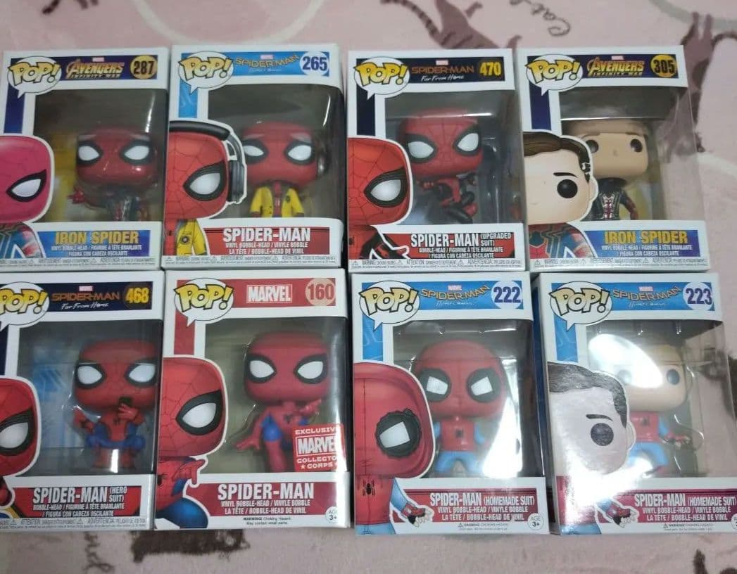 スパイダーマン フィギュア 8個セット　MARVEL