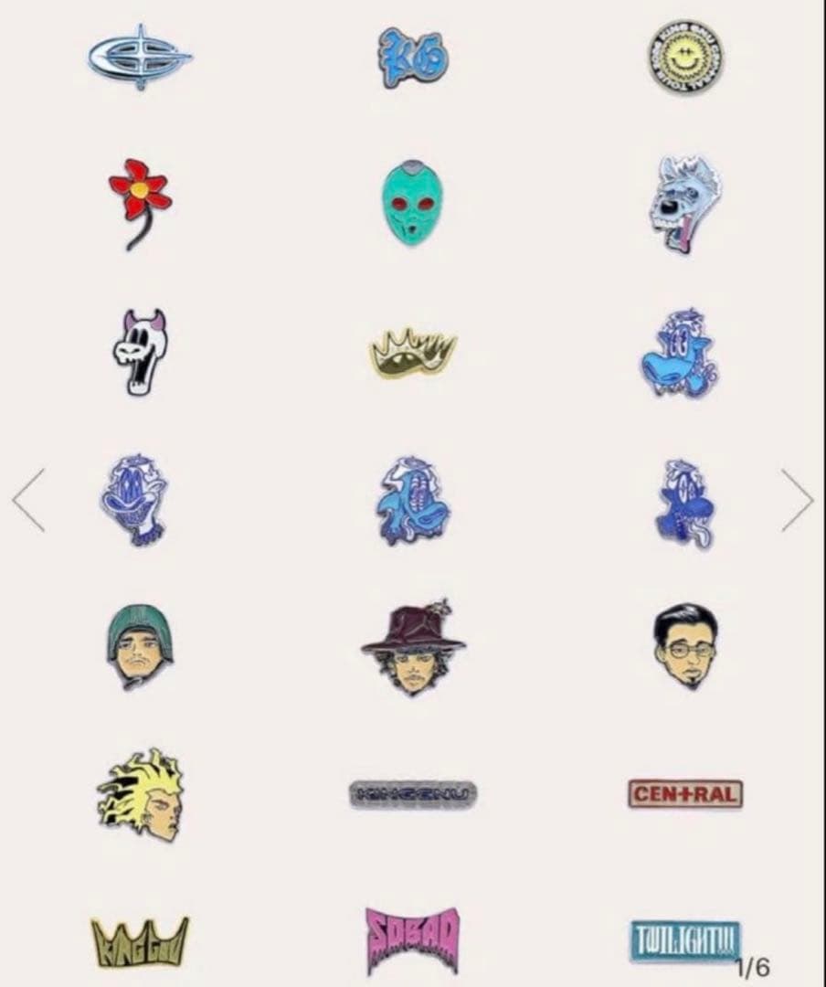 KING GNU RANDOM PINSピンズ CEN+RAL 全種 新品