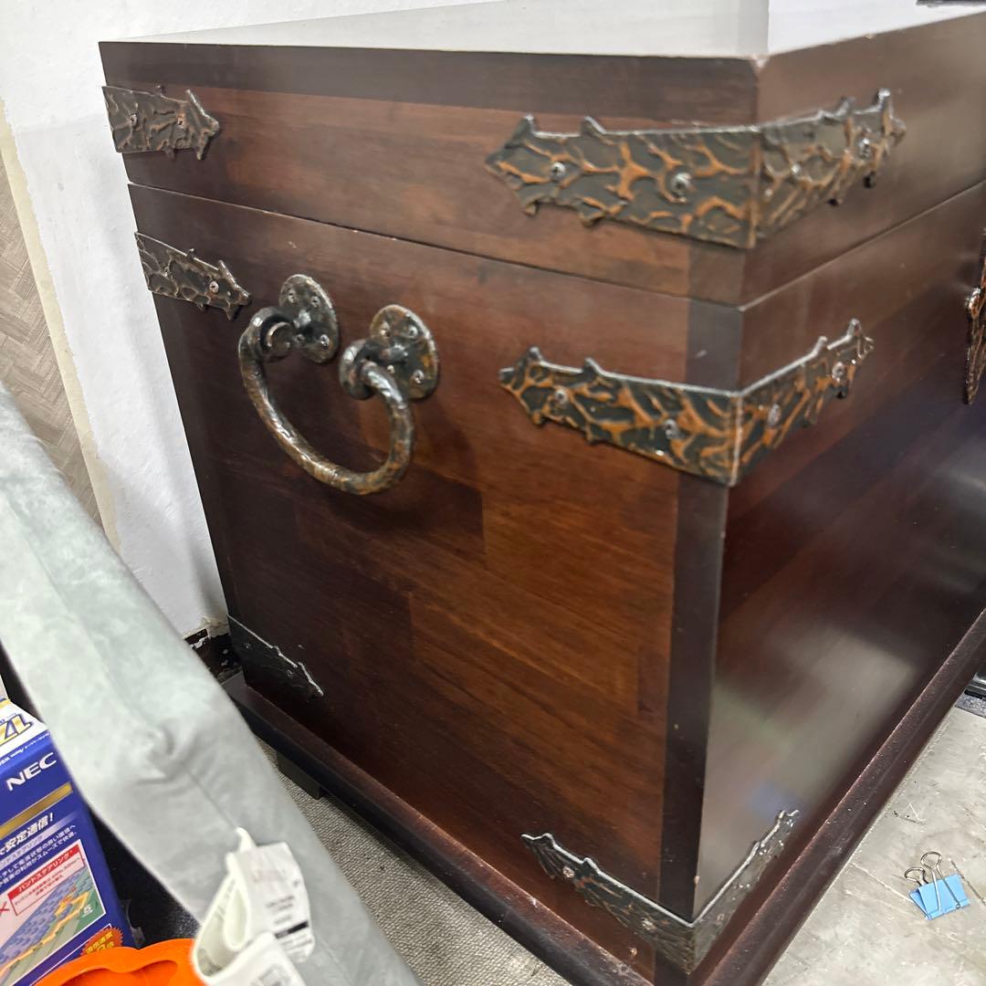 アンティーク風木製収納ボックス