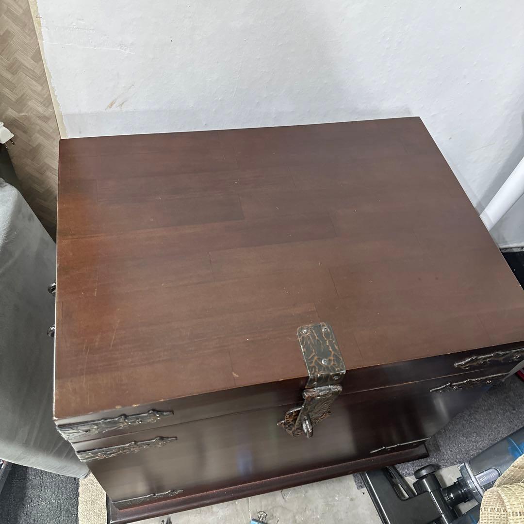 アンティーク風木製収納ボックス